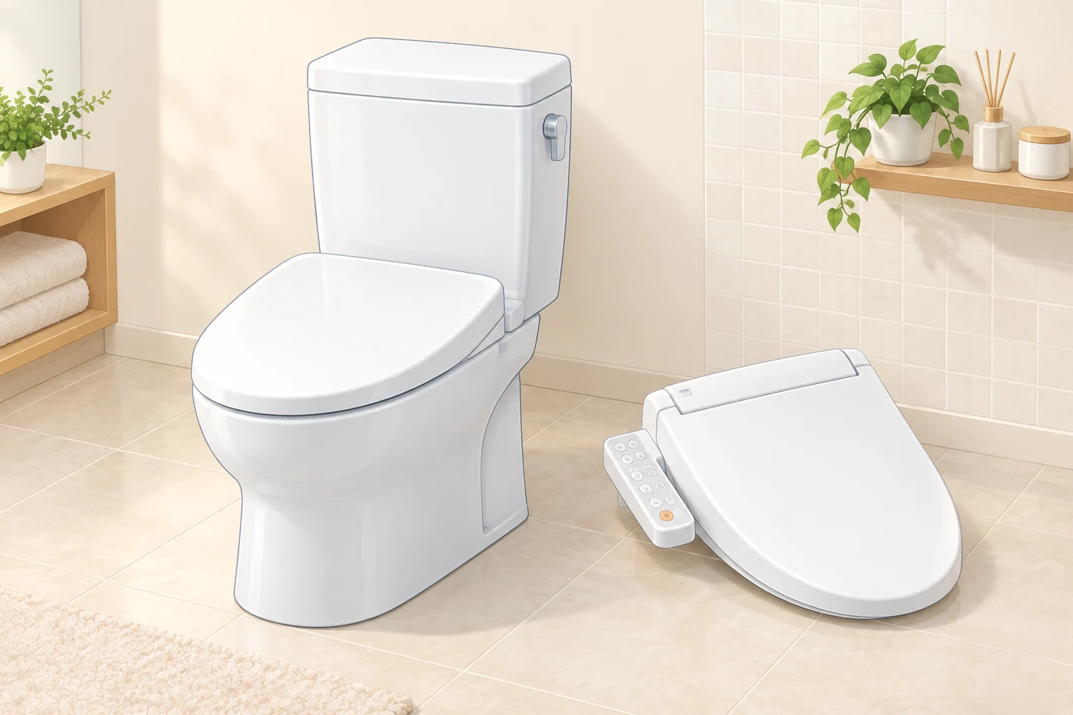 トイレ機器・温水便座の機器イメージイラスト